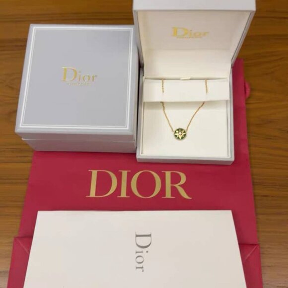 Dior Turquoise Diamond Compass Necklace - Picture 3 of 5